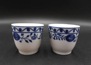 Kieliszki do jajek, wzór cebulowy, porcelanowe 2 szt.