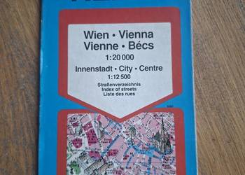 Mapa Vienna 1:20 000 centrum 1:12 500