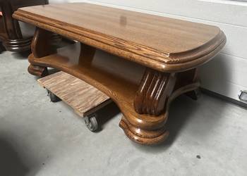 Masywna dębowa ława rustykalna 138cm