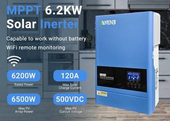 Falownik, Inwerter hybrydowy offgrid 6,2kw MPPT 120A 48v ANENJI 6200