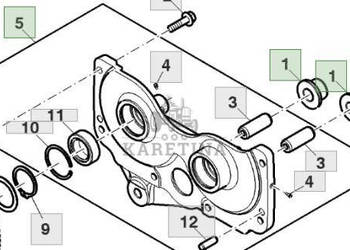 John Deere 8130 8230 8330 8430 8530 Obudowa Skrzyni Biegów IVT Komplet CZĘ…