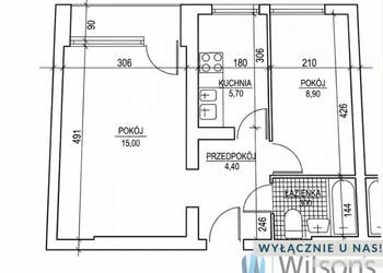 Mieszkanie Warszawa Wiosenna 37m2 2-pokojowe