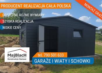 Grafitowa Wiata Narzędziowa Garaż Schowek Altana Magazyn – Maj-Blach