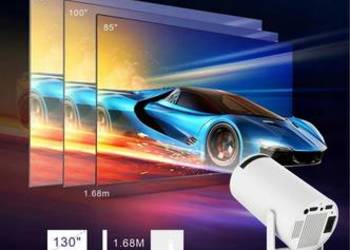 Alwtniet Mini projektor HY300PRO+ 4K, Wi-Fi 6 i Bluetooth 5.4,