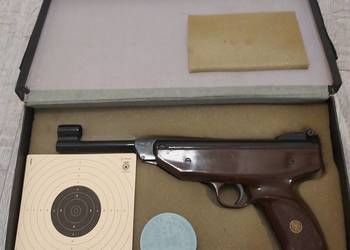 Pistolet Weihrauch HW70, 4.5mm, pudełko, śrut  tarcze, produkcja przed 1970