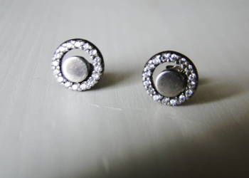 Śliczne stare subtelne kolczyki srebro 925