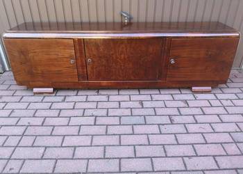 Komoda RTV ART-DECO Niska Orzech 202 Zgrabna Stara Antyk Po Renowacji.