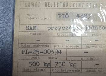 Pozostałości po przyczepie DMC 1250kg