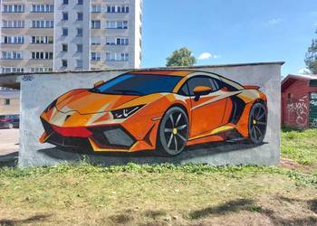 mural na ścianie