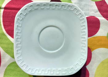 Vintage porcelana Wawel podstawki/spodki 6 szt. białe PRL