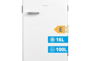 COMFEE' RCD113WH2RT (E) mała lodówka z zamrażarką 116 litrów design retro