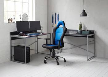 Nowe Nowoczesne biurko stolik komputerowy Black Fresno