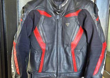 Kurtka skórzana męska Shima Chase Red czarny czerwony 54 XL