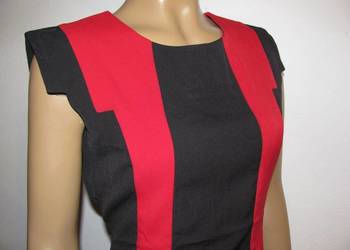 sukienka CKOUTURE r. M czarno-czerwona
