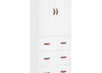 Witrynka biała 695x34x180 cm materiał drewnopochodny WM-3195819