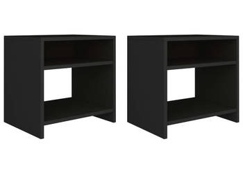 Szafki nocne 2 szt. czarne 40x30x40 cm materiał drewnopochodny WM-800012