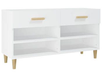 Szafka na buty biała 102x35x55 cm materiał drewnopochodny WM-812816
