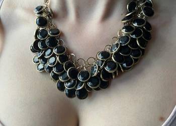 Naszyjnik elegancki czarno-złoty 50 cm – efektowny