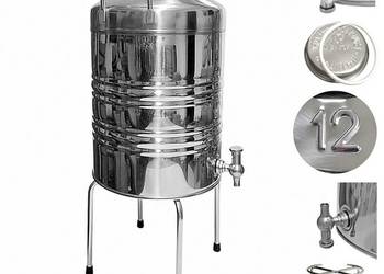 Beczka Antałek Dyspenser stal nierdzewna inox Beczułka 12L z kranem gw 1/2"
