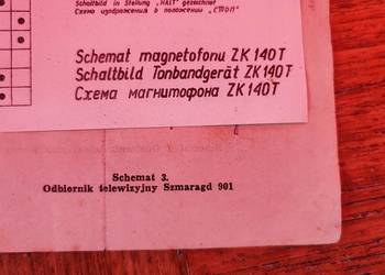 Schemat magnetofonu ZK 140T TV szmaragd 901