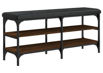 Ławka na buty brązowy dąb 102x32x47 cm WM-835166