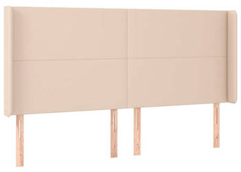 Zagłówek uszak cappuccino 183x16x118/128 cm sztuczna skóra WM-3119407