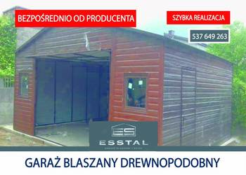 Garaż Blaszany Drewnopodobny -Garaże Blaszane - Hale Wiaty – ESSTAL-