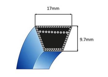 Pasek Klinowy 17x1346 La 1286 Li KEVLAR PIX Napęd Jazdy MTD Bolens YardMan