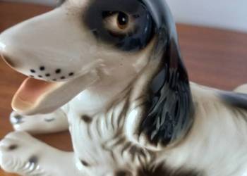 Figurka ceramiczna pies Spaniel