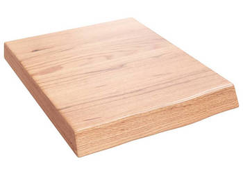 Półka brązowa 40x50x(2-6) cm lakierowane lite drewno dębowe WM-363634