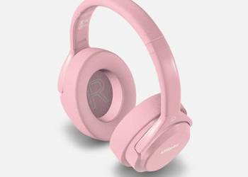 Bezprzewodowe słuchawki nauszne Różowe