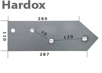Płoza krótka HARDOX 5000401/L części do pługa VOGEL NOOT