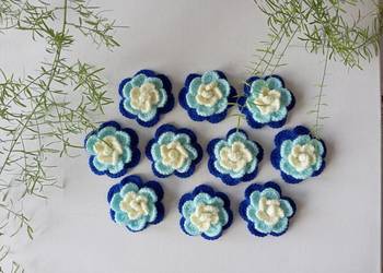 Szydełkowe kwiatki 7 cm