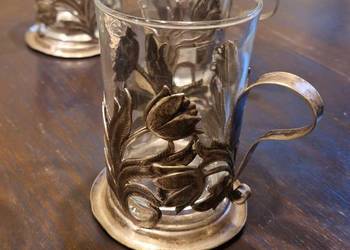 SZKLANKI 2szt pasują do Hefra koszyków nowe lata 70-te PRL-u vintage szkło