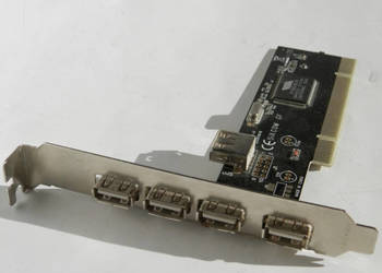 Karta PCI- 4X USB-A + 1X USB-A Wewnętrzny