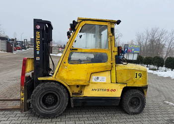 wózek widłowy HYSTER H5.00XM 5000kg 2.9m GM 4.3l pełna kabina 2000 rok