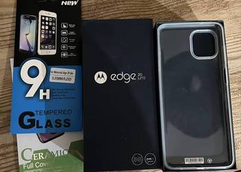 Motorola Edge 20 lite Pudełko, 2x szkło hartowane, Etui Silikonowe