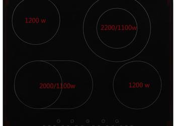 vidaXL Płyta ceramiczna z 4 palnikami, dotykowa, 6600 W(SKU:50785)