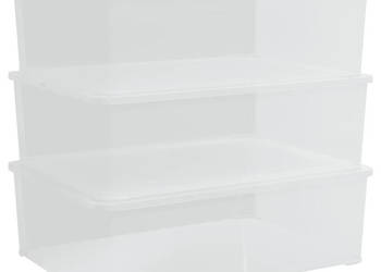 Plastikowe pojemniki do przechowywania 3 szt 25L sztaplowane WM-154988
