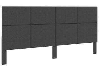 Wezgłowie do łóżka ciemnoszare obite tkaniną 200x200 cm WM-287479