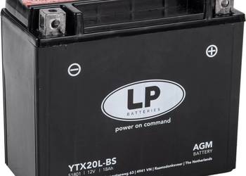 Akumulator motocyklowy 18Ah 250A 12V Landport YTX20L-BS PŁOCK CHOPINA 1