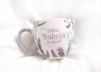 kubek dla babci, prezent dla babci,babci kubek na prezent, babcia filiżanka