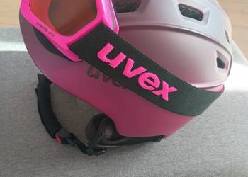 Kask Narciarski Uvex 51-55cm odcienie różu, dziewczynka