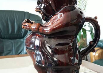 Antyk ceramiczny figuralny kufel 1840 rok