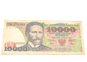 Stary banknot 10000 złotych Wyspiański 1987 antyk