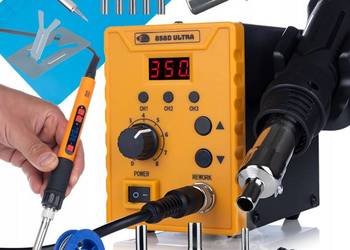 Zestaw Lutowniczy Rosfix 858D Ultra 700W | Lutownica 80W, Mata 30x20cm