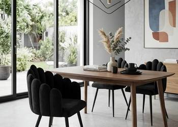 Krzesło Tapicerowane Aldo Czarne, Wysyłka 24H, Dostawa 0zł!