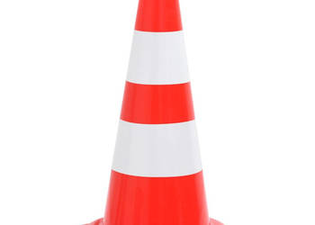 Odblaskowe pachołki drogowe 4 szt. czerwono-białe 50 cm WM-150945