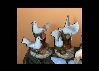 Figurka porcelanowa, Gołębie. Lladro. Syg. Tengra, Spain.