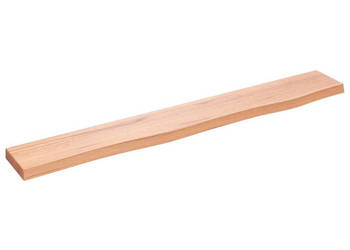 Półka jasnobrązowa 80x10x2 cm lakierowane lite drewno dębowe WM-363656